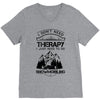 I Don't Need Therapy Just to Go Snowmobiling V-Neck Tee