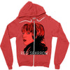 Red Sparrow Zipper Hoodie