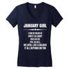 Super January Girl Women's V-Neck T-Shirt