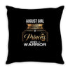 august girl is a perfect combination of princess and warrior Throw Pillow