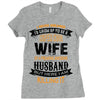 Super Cool Wife Of A Freaking Awesome Husband Ladies Fitted T-Shirt