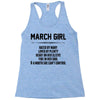 March Girl Hated By Many Racerback Tank