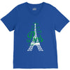 paris script eiffel tower french france V-Neck Tee