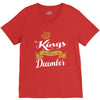 kings are born in december V-Neck Tee