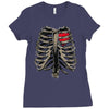 ribcage and heart Ladies Fitted T-Shirt