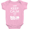 keep calm and hit 88 mph time travel Baby Onesie