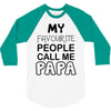 fathers day papa's 3/4 Sleeve Shirt