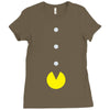 funny 80s pacman 'eating buttons' Ladies Fitted T-Shirt