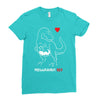 pregnant rex white and red color Ladies Fitted T-Shirt