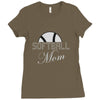 softball mom sequins Ladies Fitted T-Shirt