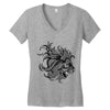lion zentangle Women's V-Neck T-Shirt