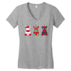 Three Cute But Angry Unicorn Women's V-Neck T-Shirt