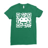 space alien qr code Ladies Fitted T-Shirt
