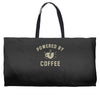 powered by coffee Weekender Totes