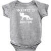 smashed on buxton Baby Onesie