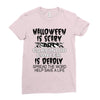 halloween is scary but carcinoid cancer is deadly spread the word help Ladies Fitted T-Shirt