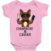 champagne and caviar Baby Bodysuit