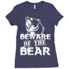 Beware Of The Bear Ladies Fitted T-Shirt