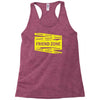 danger danger friend zone funny slogan Racerback Tank