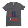 happy 4th of july Ladies Fitted T-Shirt