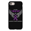my hero is now my angel pancreatic cancer awareness iPhone 8 Case