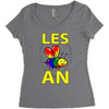 gay pride parade lgbt lesbian gay bi trans queer pan light Women's Triblend Scoop T-shirt
