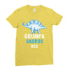 grumpa saurus rex Ladies Fitted T-Shirt
