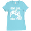 i dont snore i dream i`m a 4 x 4 Ladies Fitted T-Shirt