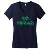go vegan 4 Women's V-Neck T-Shirt