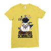 who loves miniatur schnauzer Ladies Fitted T-Shirt