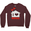 new i love house Crewneck Sweatshirt