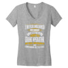grumpy old crane operator Women's V-Neck T-Shirt