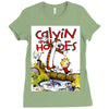 calvin hobbes Ladies Fitted T-Shirt