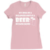 a balanced diet is a beer in each hand Ladies Fitted T-Shirt