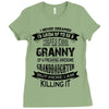 Super Cool Granny Of A Freaking Awesome Granddaughter Ladies Fitted T-Shirt