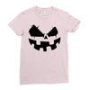 pumpkin face Ladies Fitted T-Shirt