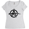 gun logo Women's Triblend Scoop T-shirt