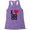 i love code Racerback Tank