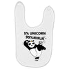 5 Percent Unicorn 95 Percent Ninja Baby Bibs
