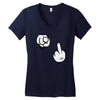 mickey fuck you rouge Women's V-Neck T-Shirt