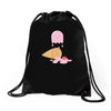 ice cream ghost Drawstring Bags
