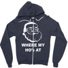 where my hoes Zipper Hoodie