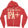my blood type is ipa+ Zipper Hoodie