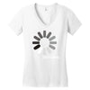 buffering  funny retro loading computer console fashion party Women's V-Neck T-Shirt