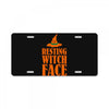 resting witch face License Plate