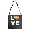 lgbt love Adjustable Strap Totes