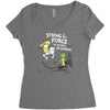 strong is the force of course Women's Triblend Scoop T-shirt