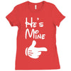 he's mine she's mine Ladies Fitted T-Shirt