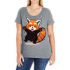 red fox Ladies Curvy T-Shirt