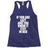 if you're lazy and you know it stay in bed Racerback Tank
